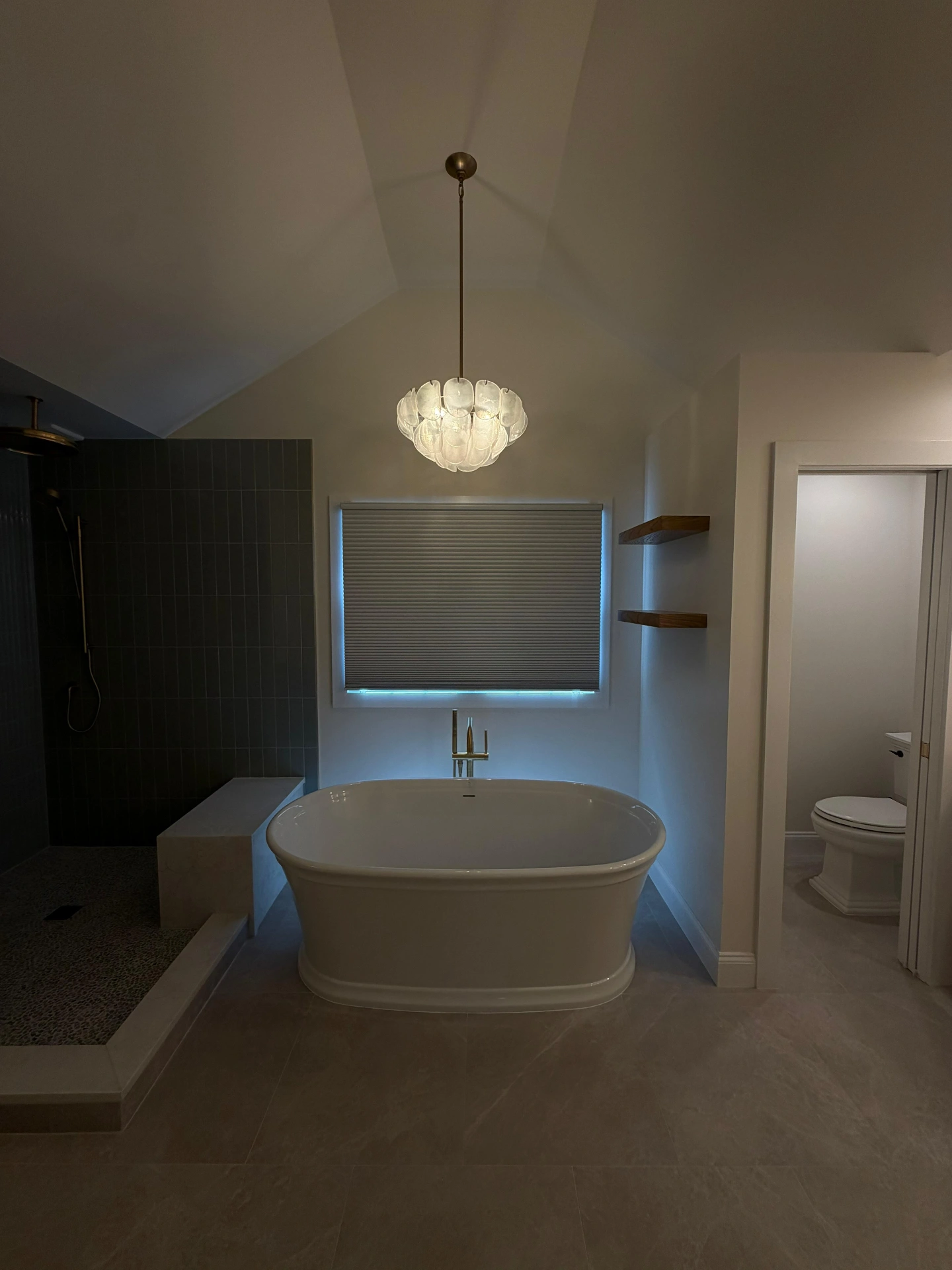 Freestanding Tub With Wall-Mount Filler, Bathroom Remodel